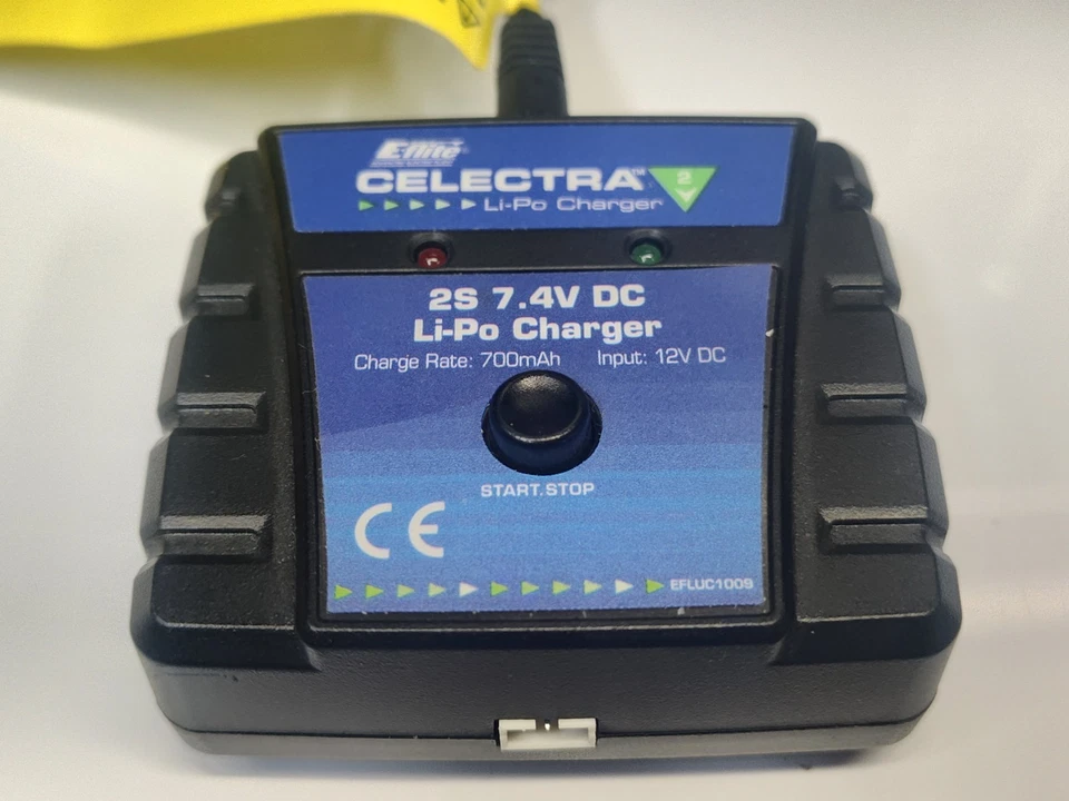 E-flite Celectra 2S 7.4V DC Li-Po Charger EFLUC1009 Clean! + (2) Eflite 2S 120ma - Image 3 of 4
