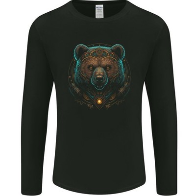 Ein Fantasy SCI-FI Grizzlybär Der Zukunft Herren Langarm T-Shirt