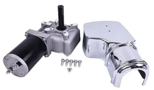  90:1 12V 0.8HP Dump Truck Roll Tarp Motor with Chrome Cover 600W 40 RPM 