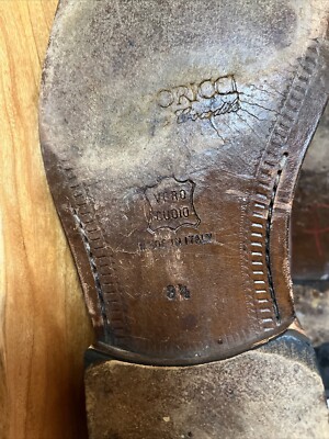 Caporicci Mens Genuine Crocodile Oxfords Size 8.5 handmade 