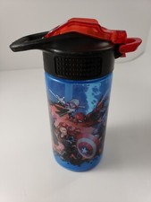 Zak Marvel Avengers 16oz Leak Proof Water Bottle Blue Red Lid