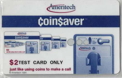 TK 276b Phone Card $2. Original Coin$aver 'Test Card Only' Technician Card