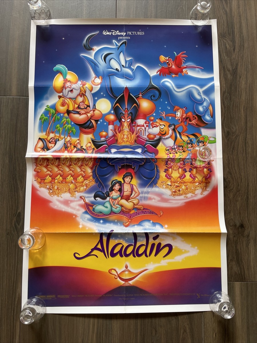 Aladdin original one sheet movie poster 1992 Disney | eBay