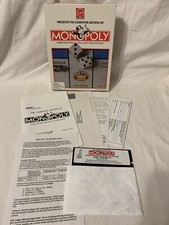 1991 Virgin Games Monopoly IBM PC 5 1/4" Disc COMPLETE in Box