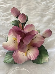 Beautiful Capodimonte Carlo Savastano Signed Orchid  Porcelain Flower Italy Mint