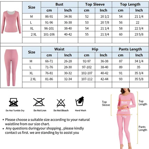 Damen Winter Thermo Unterwäsche Set Nahtlos Warm Lange Unterhosen Oberteil & Unterteil Pyjama - Bild 2 von 10