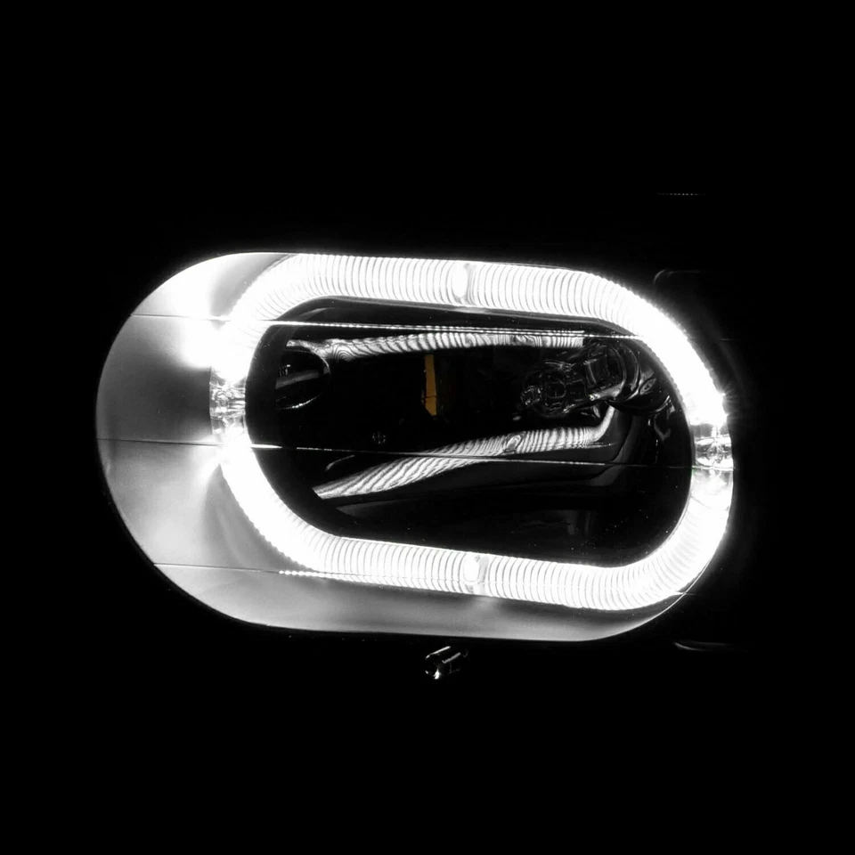 Faros halo ámbar negros para Chevy Silverado Tahoe Suburban 94-98 + señales de giro 8 Foto 2 de 3