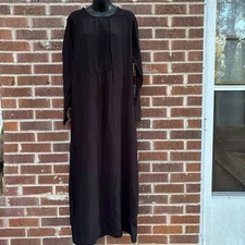 Meryem Acar NWT women's tunic modest black maxi dress Size 40 (M)