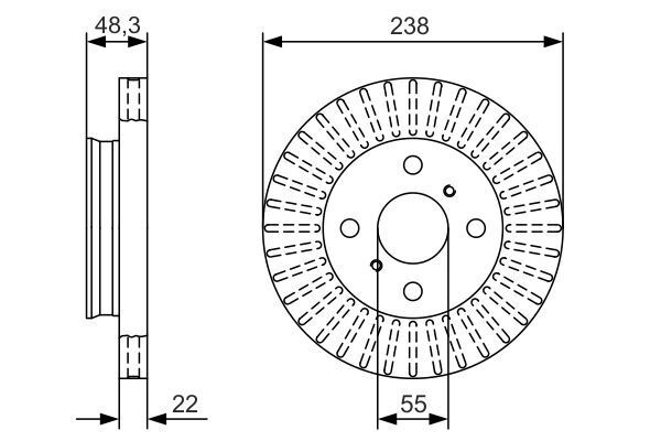 2X Bremsscheiben Bosch 0986479A63-image
