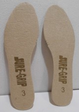 2 Pair of SURE GRIP Thick Tan Felt Shoe Inserts, Size 3,4,5,6,7