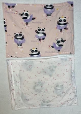 2 Urban Habitat Kids Pillow Shams Standard Size Dancing Ballerina Pandas