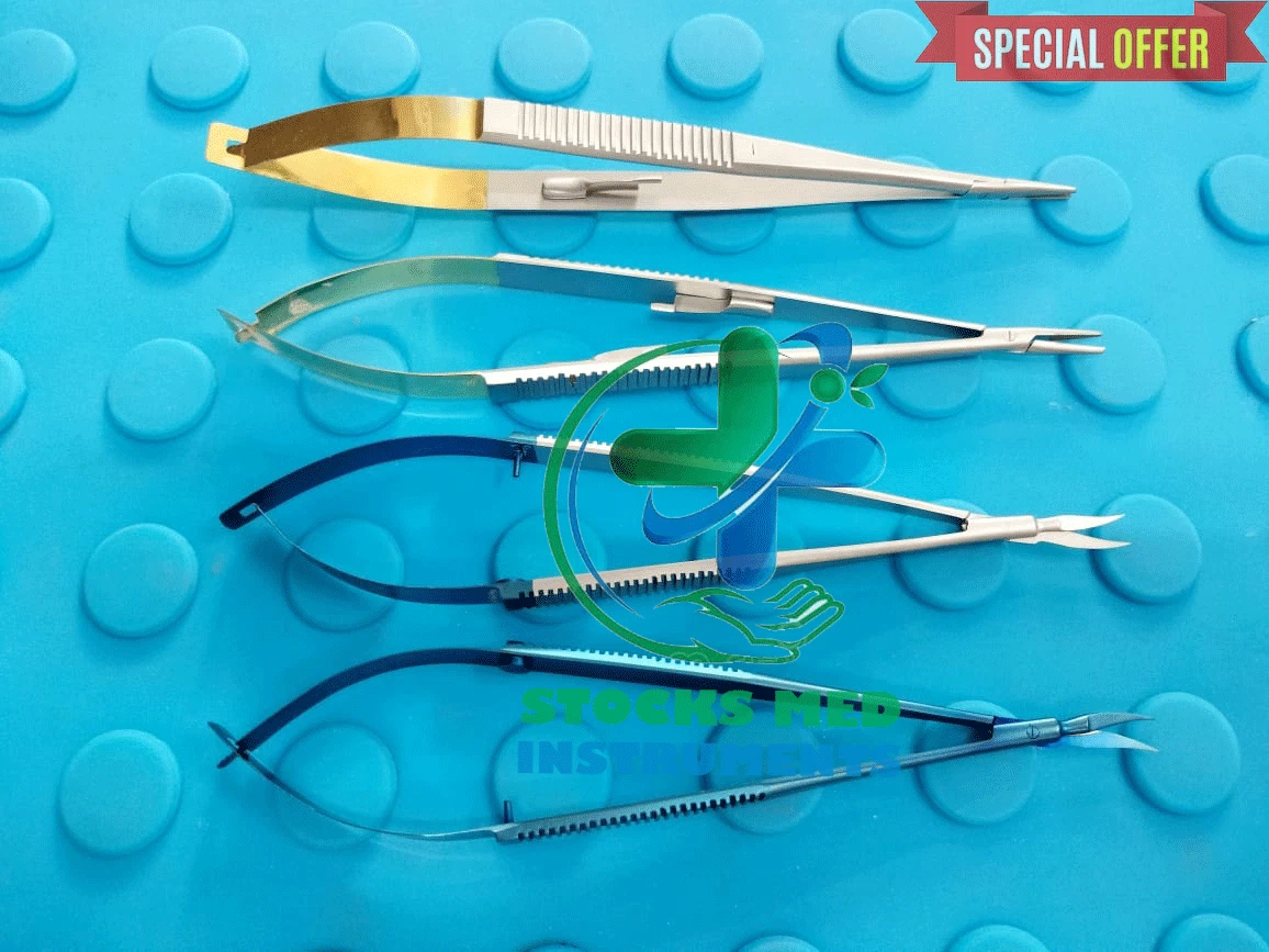 2 Kamiyama Microscissors Straight 18cm Serrated Mini Blade 2 needle holder HU-F