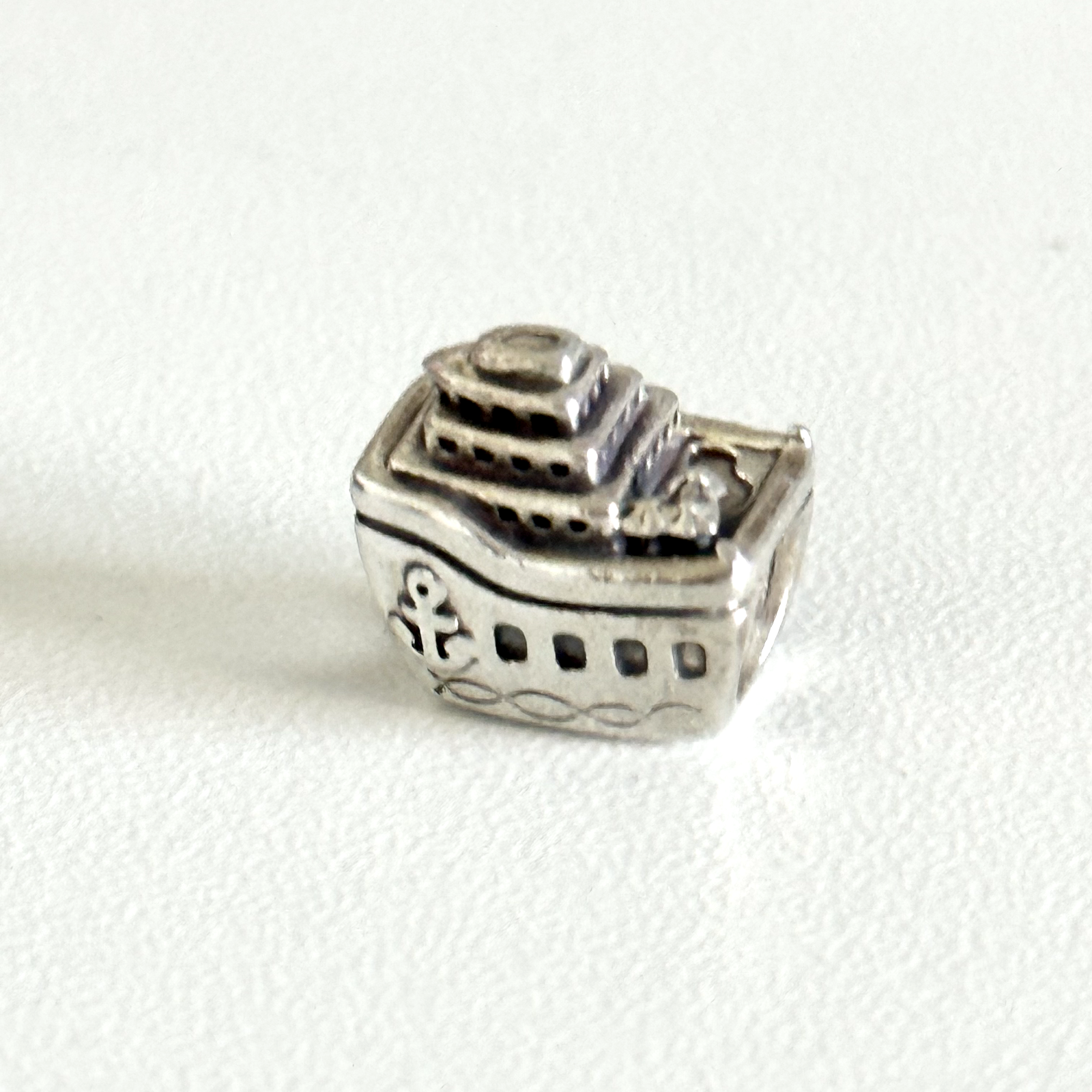 Pandora 925 Silver Cruise Ship Roatan Island Engraved Charm Bead