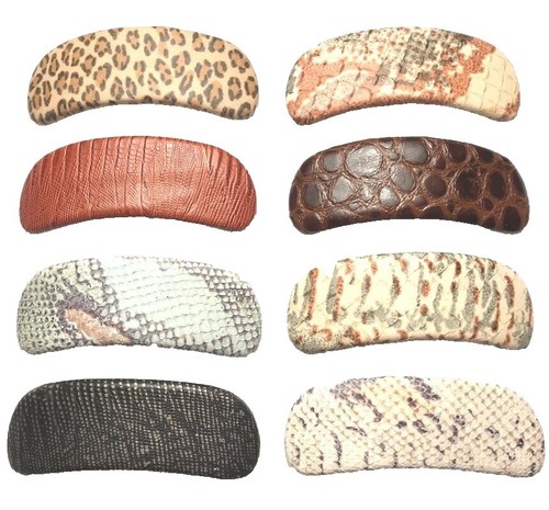 Authentic Balmain Hair Barrette Mint Leather hair 