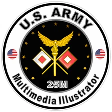 US Army Multimedia Illustrator Sticker Military Soldier Decal 5"
