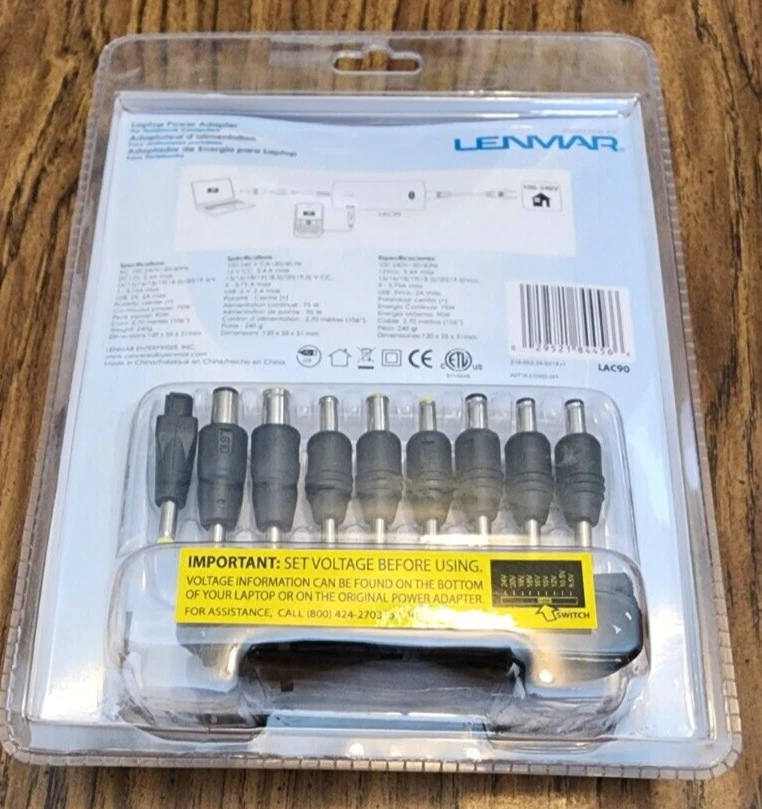 Lemar Power Adaptor LAC90 Universal Laptop Charger 9 Adaptors 9.5-24 Volt - Image 3 of 4