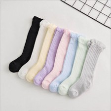 Baby Girls Toddler Cotton Knee High Socks Leg Warmer Tights Stockings For 0-3Y