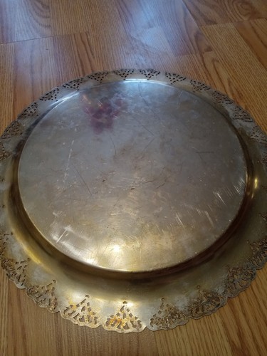 Antique Silverplated Platter 14 Inches - Picture 3 of 5