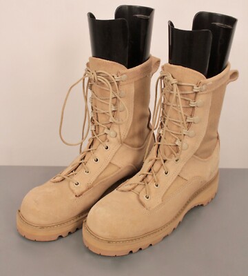 Men's NOS US Army Desert Boots Sz R Suede Combat Boots Gore-tex