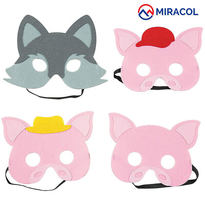 MIRACOL Three Little Pigs & Big Bad Wolf Masks