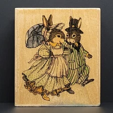 Uptown Rubber Holly Pond Hill Leon & Elizabeth Stubblefield Wood Stamp J13026