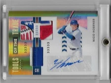 Nico Hoerner Absolute Tools Trade GOLD Triple LOGO PATCH RC Auto Autograph /10