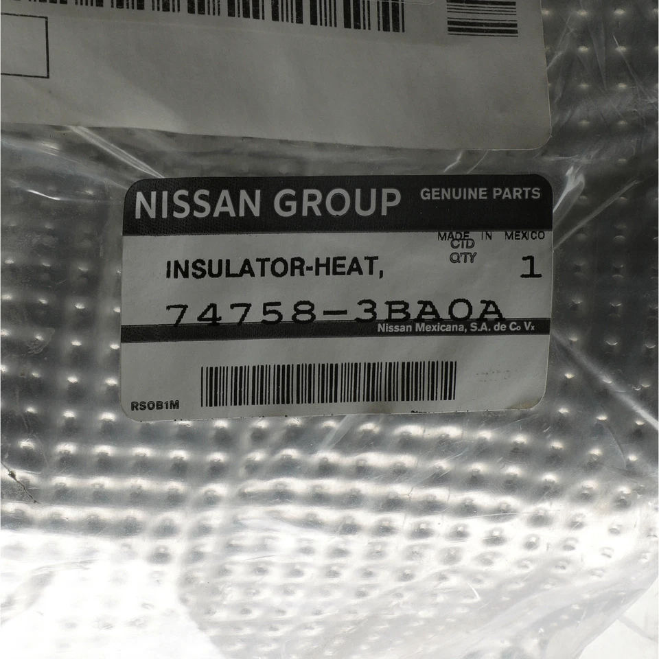 Conjunto de protector térmico de panel de piso delantero Nissan Versa 2012-2017 OEM NUEVO 74758-3BA0A Foto 4 de 4