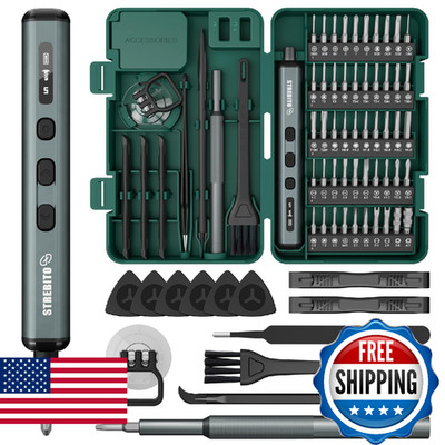 STREBITO Mini Electric Screwdriver, 67 in 1 Electric Precision Screwdriver Set -