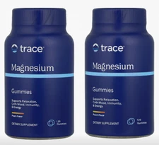2x Trace Minerals Magnesium Gummies - Peach Flavor - 120 Count Exp 12/26
