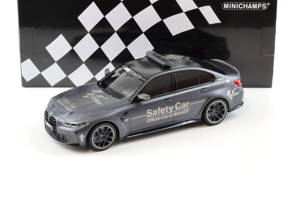 1:18 Minichamps BMW M3 Competition G80 Safety Car Moto GP 2020 grey metallic