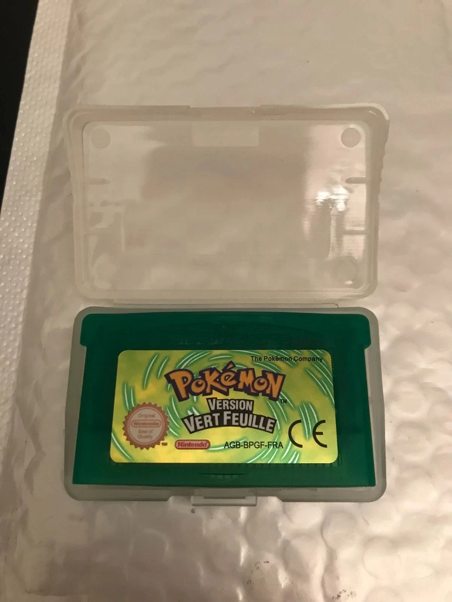 Pokémon Leafgreen Version - Game Boy Advance / GBA Case With Custom Artwork