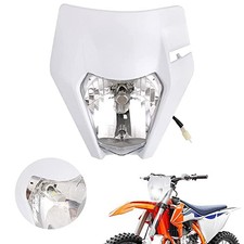 Dirt Bike LED Headlight,Motorcycle Head Light Kit Universal for EXC SXS white