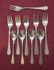 WMF Curvus 6 Kuchengabeln 4 Kaffeelöffel Note 3