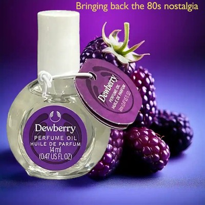 Dewberry Perfume Oil 14ml The Body Shop 80s 1980s Favourite Retro Classic Scent
