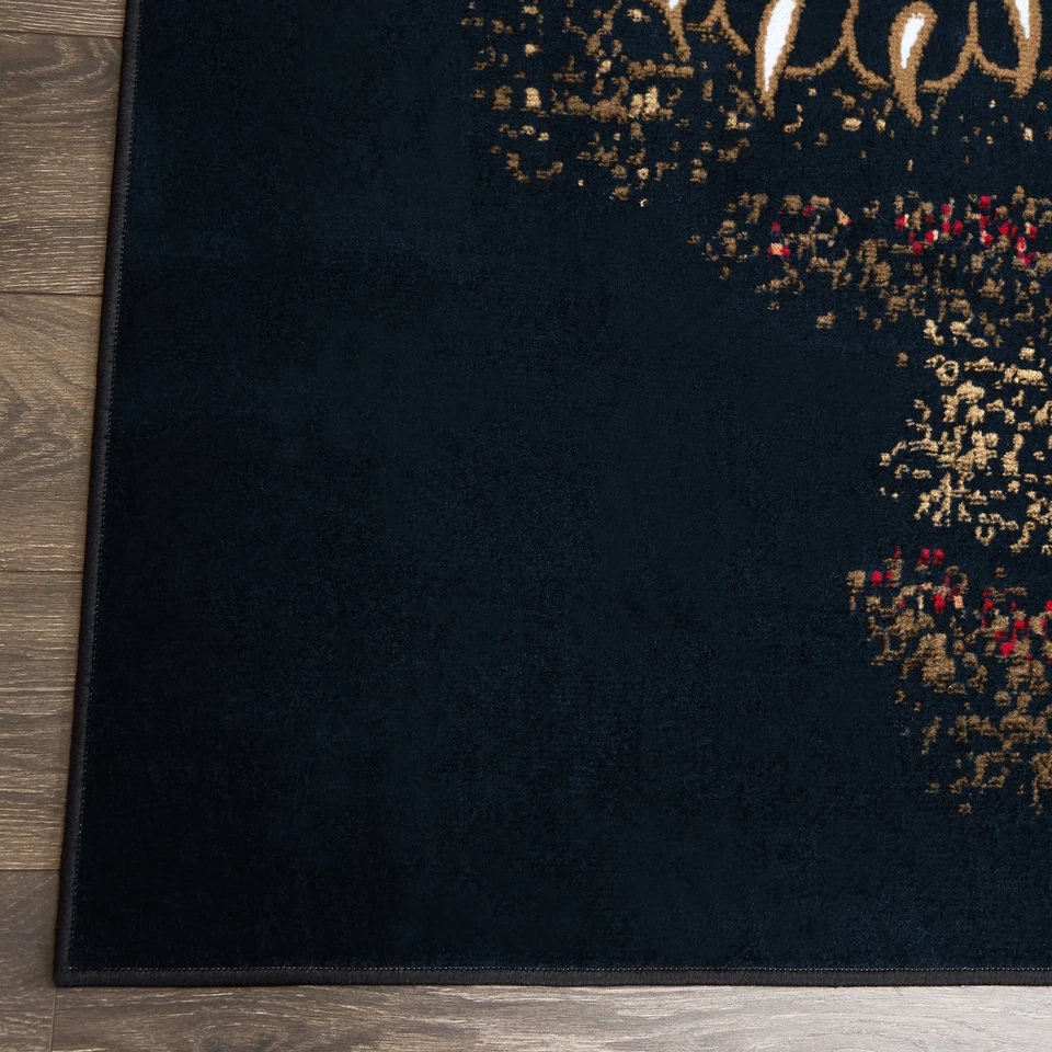 Black Panther Jaguar Area Rug 4x6 African Animal Carpet - Actual 3' 7" x 5' 3" - Image 4 of 4