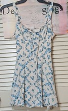 As U Wish Floral Front Tie Womens Dress Size Large