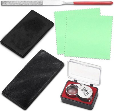 Lanties 6 Pcs Metal Jewelry Testing Kit Silver Gold Silver Platinum Test 10k 14k