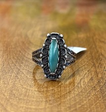Vintage Native American Turquoise Ring Fred Harvey Era Navajo Ring OLD PAWN