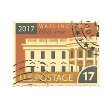 US Postage White House Washington DC Die Cut Vinyl Sticker Decal Scrapbooking