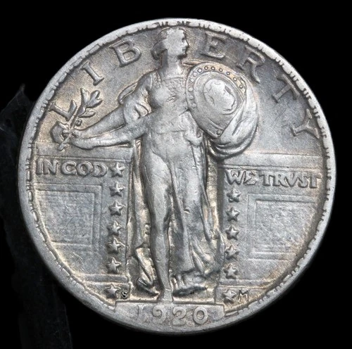 1920 S Standing Liberty Quarter- Choice AU -SMH-2162