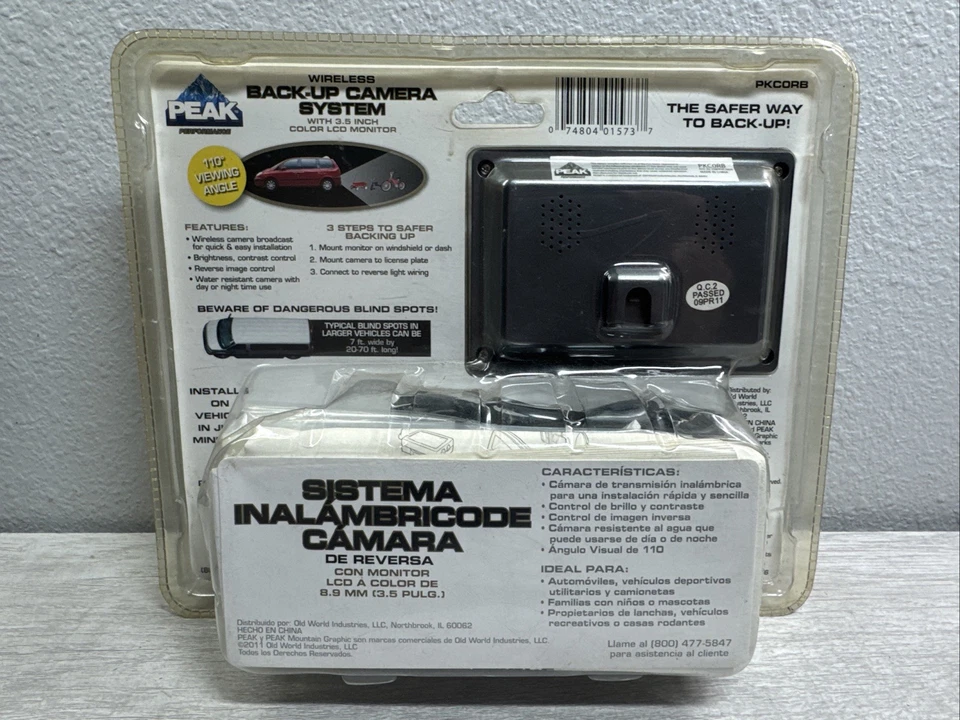 Camera Back Up Wireless Peak System PLCORB 3.5" Color LCD Monitor New & Sealed! - Image 4 of 4