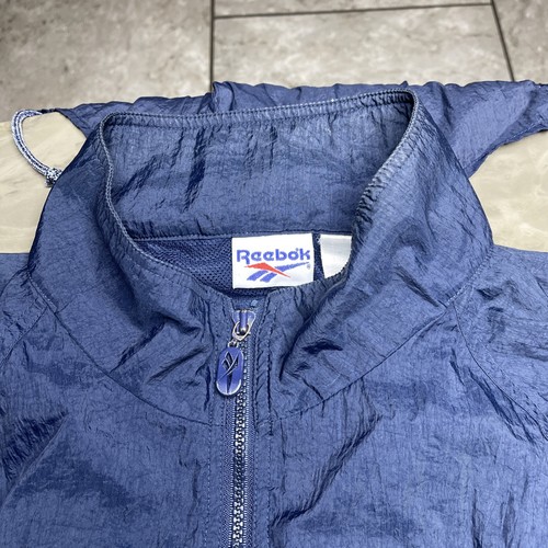 Giacca a vento oversize vintage anni 90 Reebok Colorblock Track Zip Boxy taglia XL - Foto 3 di 15