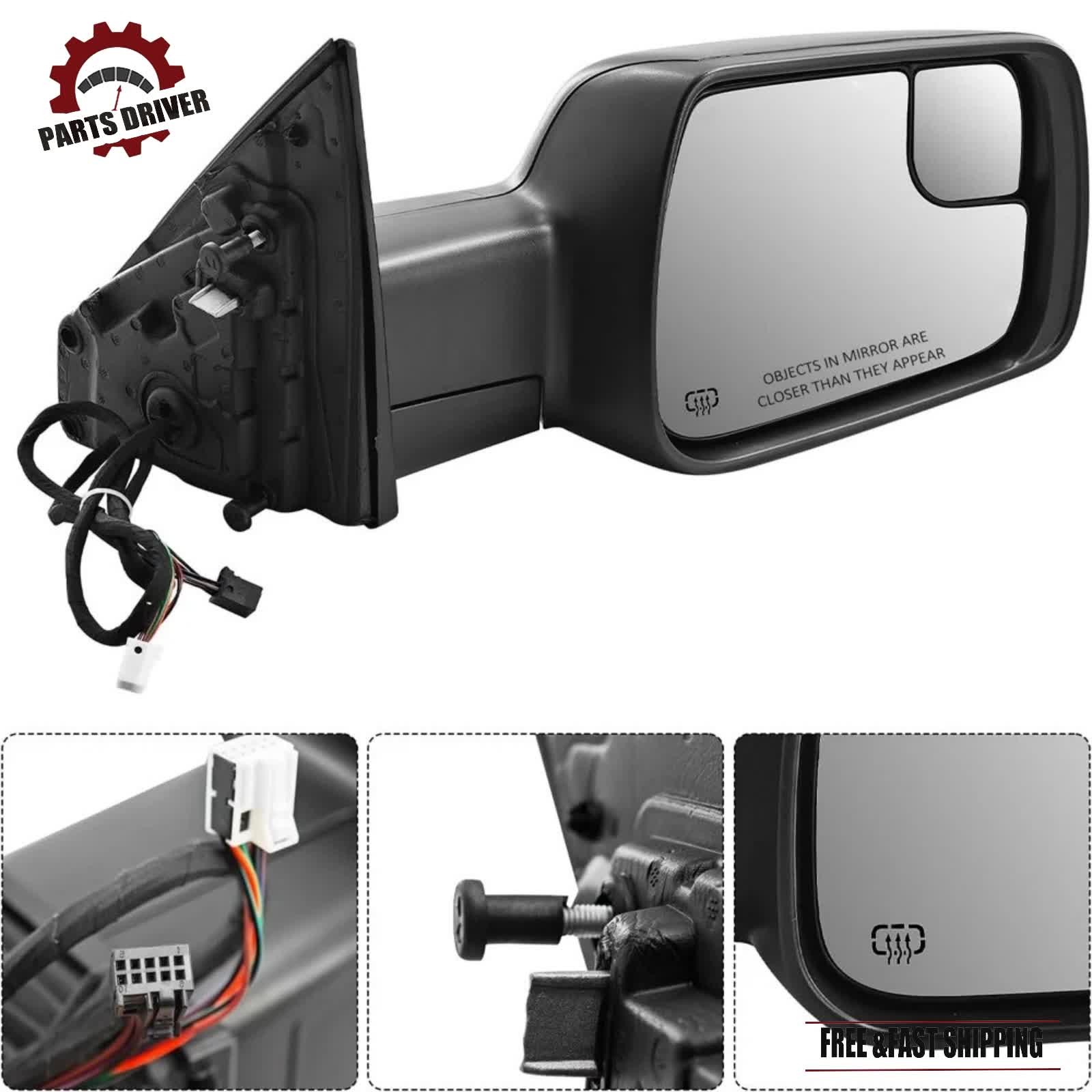 Heated Mirror w/Power Fold Signal Light Passenger Side For 2019-24 Ram 1500 thumbnail 4