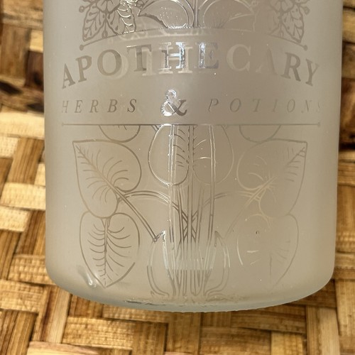 2 Target 2023 Frosted Glass Apothecary Glass Decanters Herbs Potions Halloween - Picture 15 of 16
