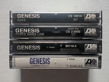 GENESIS Cassette Tape Lot: Duke, Three Sides Live, Self Titled, Invisible Touch