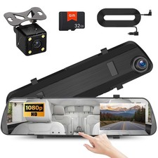 Mirror Dash Cam 4 Inch Rear View Mirror Camera 1080P Front and Rear View Dual...