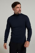 Mountain Warehouse Mens Roll Neck Base Layer Thermal Top 100% Cotton Ski Winter