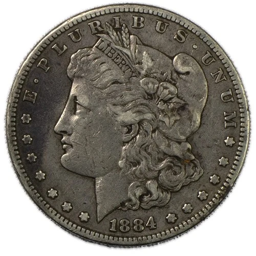 1884-S Morgan Silver Dollar San Francisco Very Fine VF+