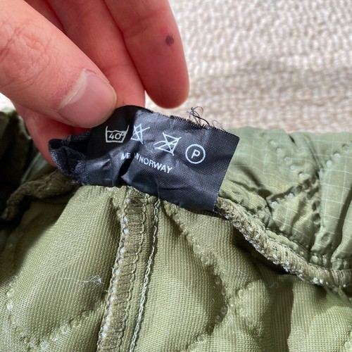 VINTAGE Helly Hansen Trousers Mens 34x31 Green Quilted Rain Sailing Gear - Picture 11 of 14