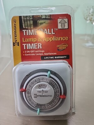 Intermatic Time All Lamp Appliance Timer TN111CL 2 ON/OFF Settings K12